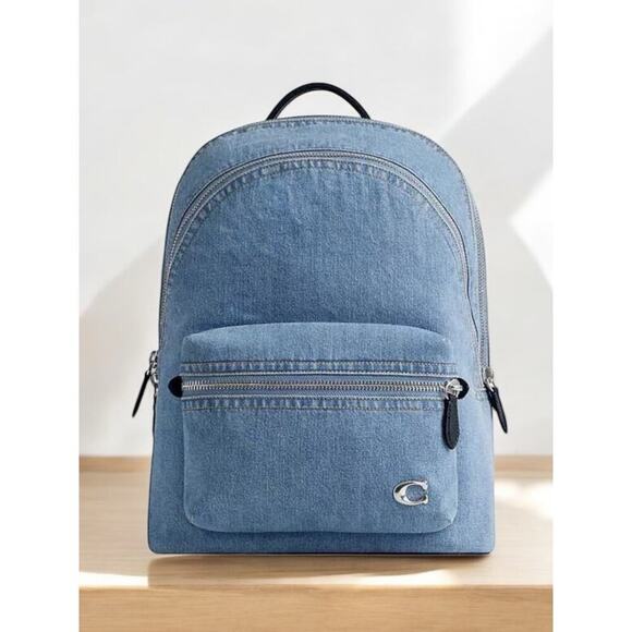 Coach Handbags - NWT Coach CR764 Charter Denim Large Backpack